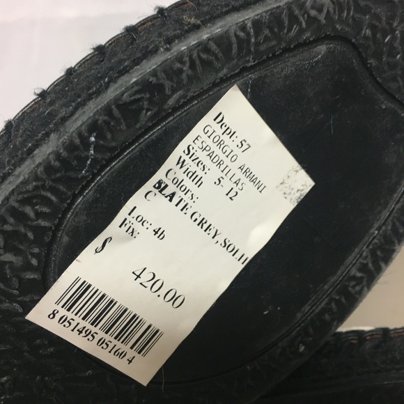 Giorgio Armani Ankle Strap Flat X1S010 39 Black/White  New w/ Box - Picture 6 of 7